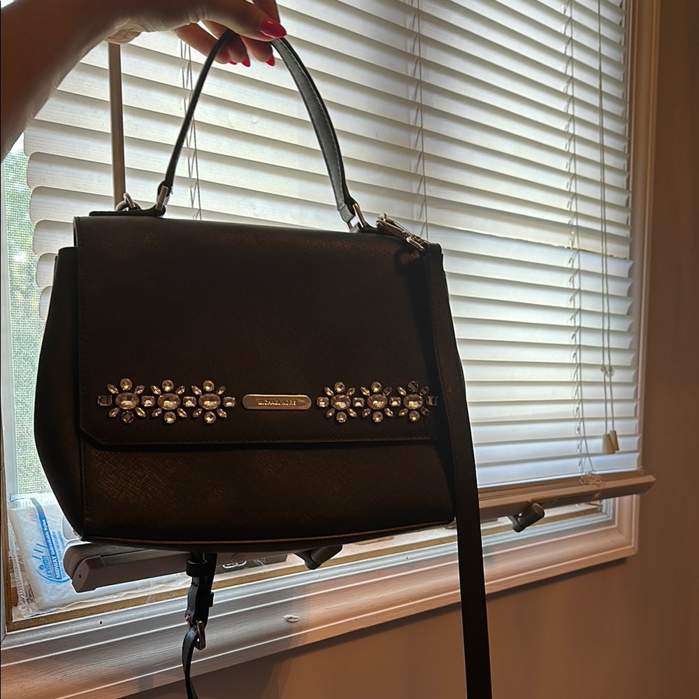 Black Embellished Handbag